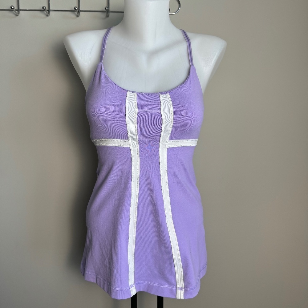 Lululemon Women's Purple Dance Strap Open Back Activewear Tank Top Size 6